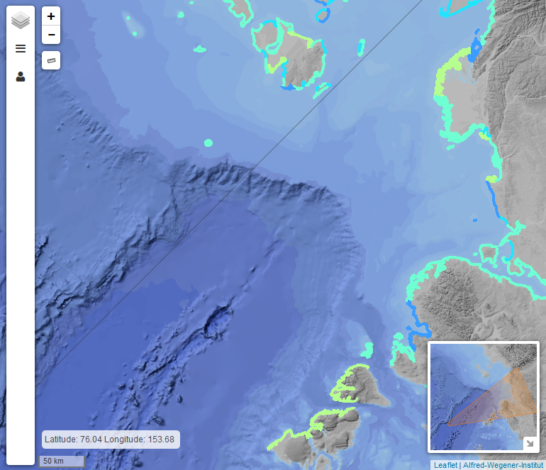 shoreline change rate in the arctic